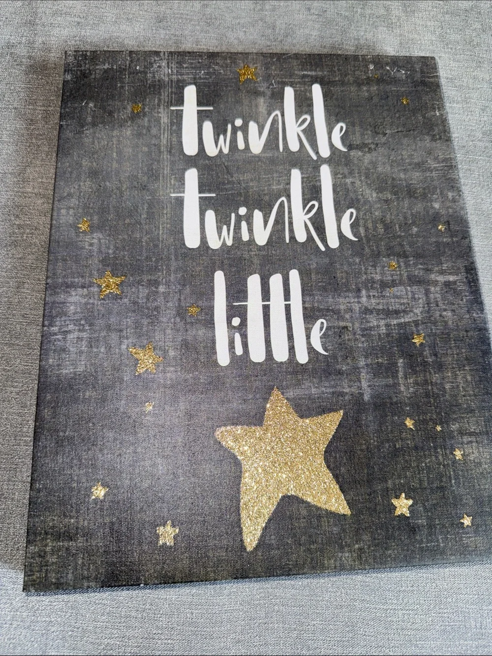 Cloud Island Twinkle Twinkle Little Nursery Wall Art - Black & Gold